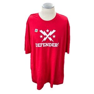 XFL DC Defenders Mens T Shirt 4XL Red Short Sleeves Football
